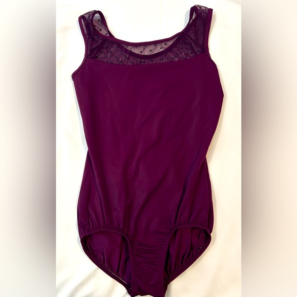 Body Wrappers Other - Premiere Collection by Body Wrappers leotard Large Eggplant Color Mesh Inserts